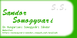 sandor somogyvari business card