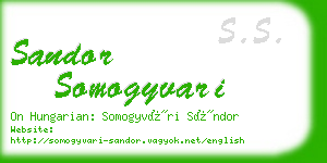 sandor somogyvari business card